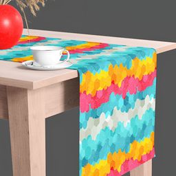 ArtzFolio Blue & Pink Printed Table Runner-27