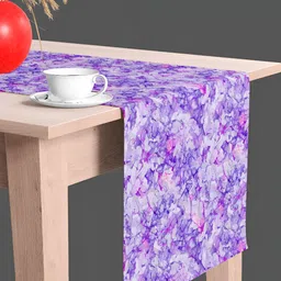 ArtzFolio Blue Printed Velvet Table Runner-13