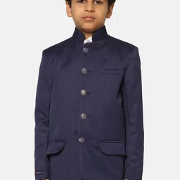 TAHVO Boys Single Breasted Slim-Fit Bandhgala Blazer-picture-15