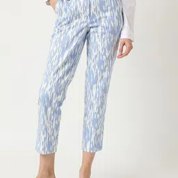 Marks & Spencer Women Abstract Printed High-Rise Trousers-22