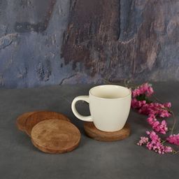 Manor House Brown 4 Pcs Round Shaped Coasters-44