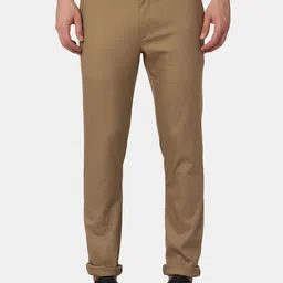 Blackberrys TechPro Collection Men Khaki Slim Fit Low-Rise Trousers-image-52