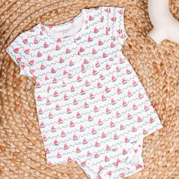 Nino Bambino Infant Girls Printed Organic Cotton Rompers-image-58