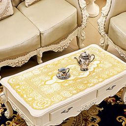 LooMantha Beige & White Printed Table Runner-55
