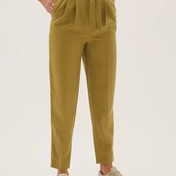 Marks & Spencer Women Khaki High-Rise Trousers-image-25
