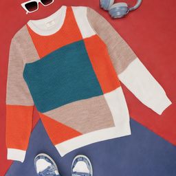Pantaloons Junior Boys Colourblocked Acrylic Pullover Sweaters-picture-21