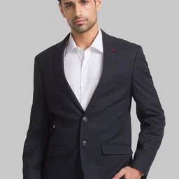 Raymond Men Checked Single Breasted Formal Blazers-35