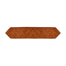 Home Heart Rust Orange Quilted Dupion Silk Reversible Table Runner-image-89