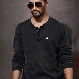 The Roadster Lifestyle Co Black Round Neck Cotton Pullover Sweatshirt-picture-11