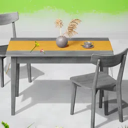 ArtzFolio Yellow & White Printed Table Runner-1
