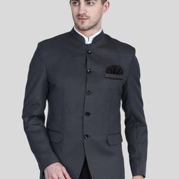 TAHVO Mandarin Collar Bandhgala Party Blazer-39