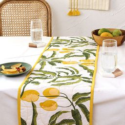 House This Set of 2 Yellow Printed Pure Cotton Table Runners-45