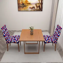 DREAM CARE Black & Red 2 Pieces Printed Chair Covers-25