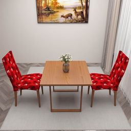 DREAM CARE Red & White 2 Pieces Printed Chair Covers-image-63