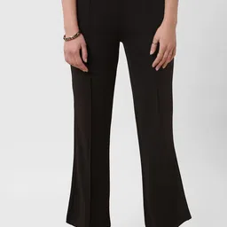 FITHUB Women Loose Fit High-Rise Cotton Bootcut Trousers-image-89