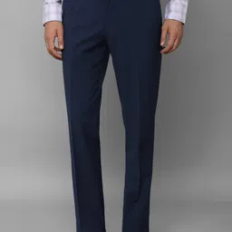 Louis Philippe Men Slim Fit Mid-Rise Plain Formal Trousers-picture-4