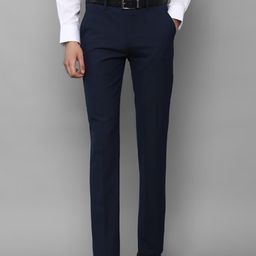 Louis Philippe Men Navy Blue Slim Fit Trousers-image-53