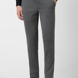 Van Heusen Men Textured Mid-Rise Slim Fit Formal Trousers-image-63
