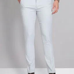 AD By Arvind Men Flat-Front Mid-Rise Slim Fit Formal Trousers-image-63