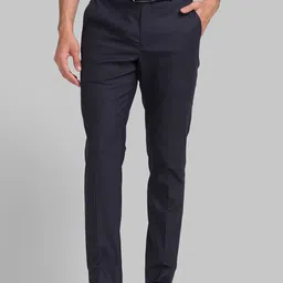 Park Avenue Men Checked Super Slim Fit Formal Trousers-image-10