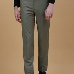 METAL Men Slim Fit Mid-Rise Formal Trousers-image-53