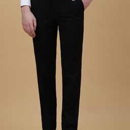METAL Men Slim Fit Mid-Rise Formal Trousers-image-54