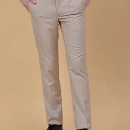 METAL Men Mid-Rise Slim Fit Formal Trousers-picture-10