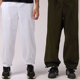IZF Men Pack of 2 Oversized Cotton Parachute Pants-image-36