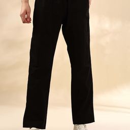 Mast & Harbour Men Mid-Rise Loose Fit Trousers-image-11