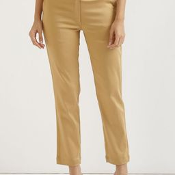 SAADAA Women Relaxed Straight Leg Straight Fit Formal Trousers-picture-33