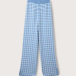 ELLE Girls Checked Straight Fit Mid-Rise Trousers-image-10