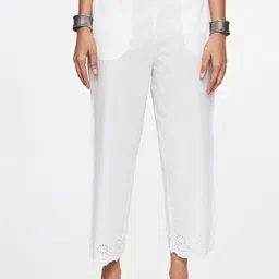 Global Desi Women Hem Design Straight Fit Pure Cotton Palazzos-image-61