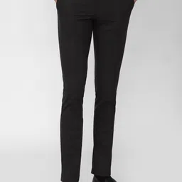 Van Heusen Men Black Checked Slim Fit Trousers-image-96