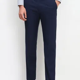 Allen Solly Sport Men Checked Slim Fit Mid-Rise Formal Trousers-image-86