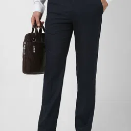 Peter England Men Slim Fit Mid-Rise Formal Trousers-picture-18