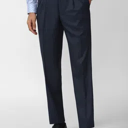Van Heusen Men Mid Rise Slim Fit Cotton Formal Trousers-image-0