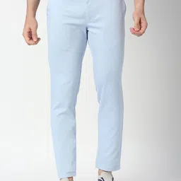 Basics Men Tapered Fit Cotton Casual Trousers-image-39