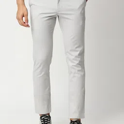 Basics Men Beige Tapered Fit Trousers-image-74
