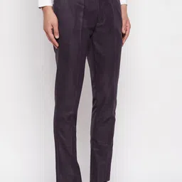 VEI SASTRE Men Mid Rise Smart Slim Fit Plain Formal Trousers-image-60