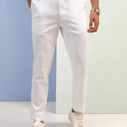 HIGHLANDER Men Tapered Fit Cotton Mid-Rise Trousers-image-52