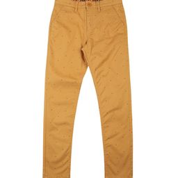 Allen Solly Junior Boys Yellow Printed Slim Fit Trousers-image-82