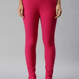 Soch Women Plain Mid-Rise Slip-On Slim Fit Trousers-image-23
