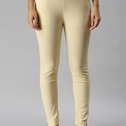 Soch Women Plain Mid-Rise Slip-On Slim Fit Trousers-image-43