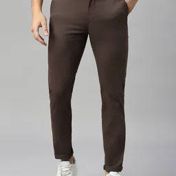 Mast & Harbour Men Mid-Rise Slim Fit Trousers-picture-7
