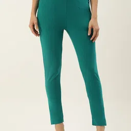 De Moza Women Slim Fit Cotton Cigarette Trousers-picture-14