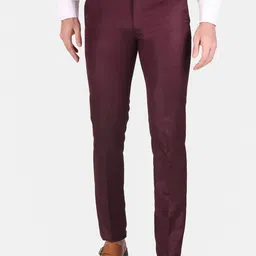 TrulyFeb Men Maroon Slim Fit Trousers-picture-30