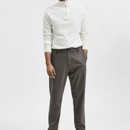 SELECTED Men Brown Slim Fit Casual Trousers-image-20