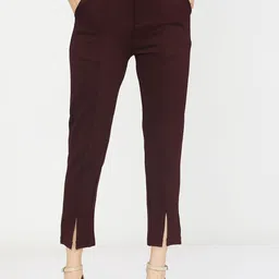 CHIC BY TOKYO TALKIES Women Purple Slim Fit Trousers-picture-31