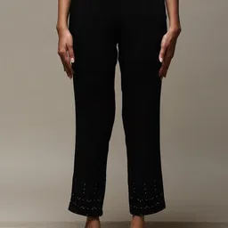 Biba Women Relaxed Straight Leg Regular Fit Trousers-picture-33