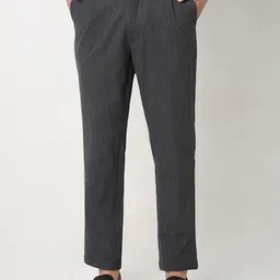 SPYKAR Men Textured Slim Fit Cotton Trousers-image-11